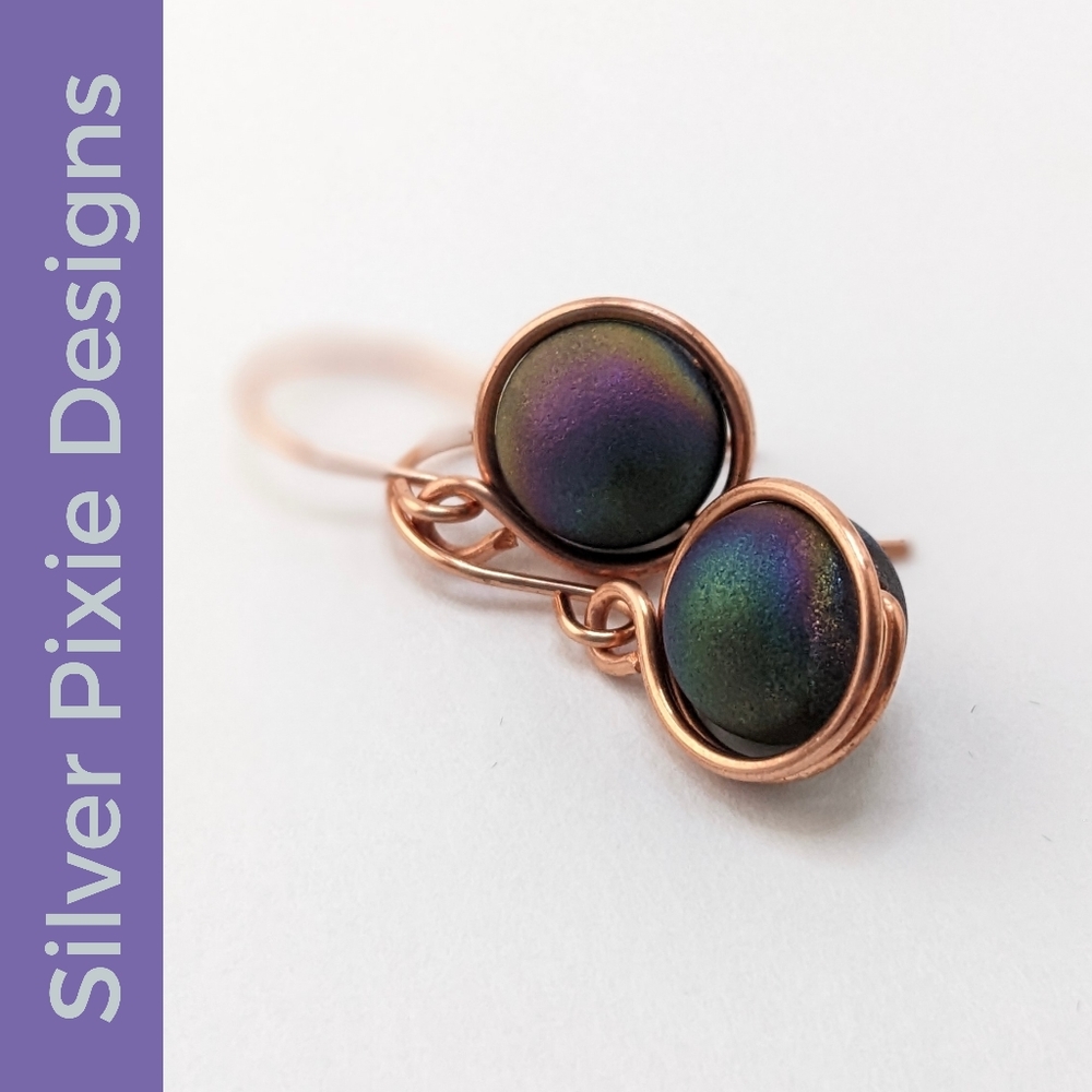Handmade Druzy Agate Drop Earrings